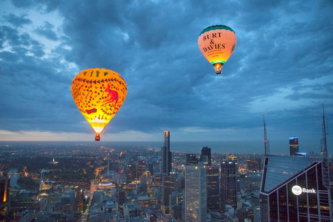 Hot Air Ballooning over Melbourne City