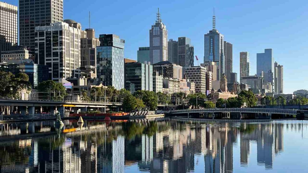 View from Yarra River of Business Hotels in Melbourne